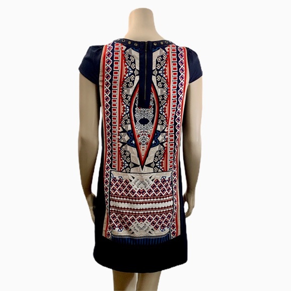 Dorothy Perkins Blue & Red Cap Sleeve Dress - Picture 4 of 11